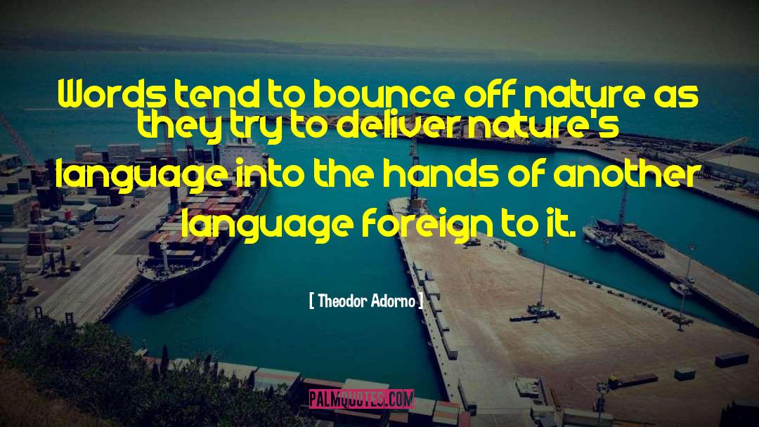 Theodor Adorno Quotes: Words tend to bounce off