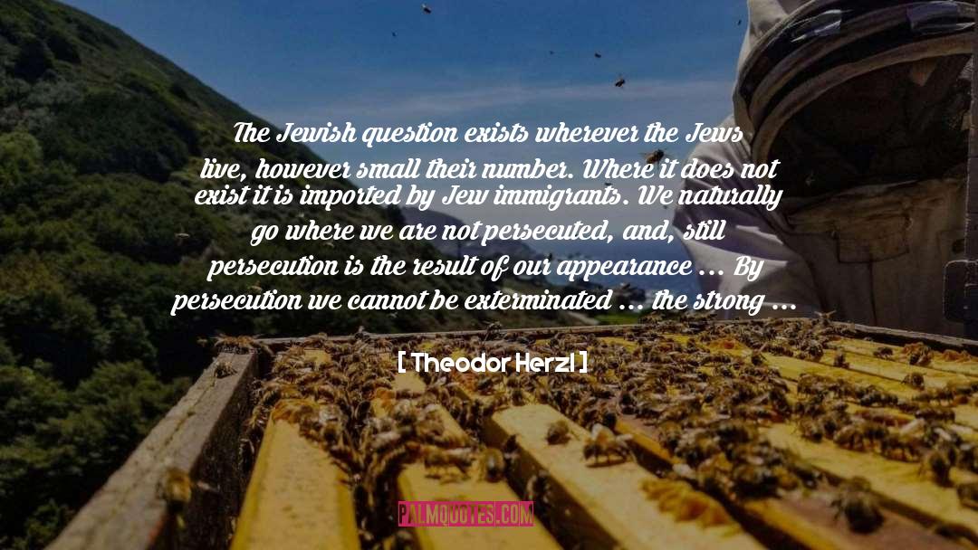 Theodor Herzl Quotes: The Jewish question exists wherever