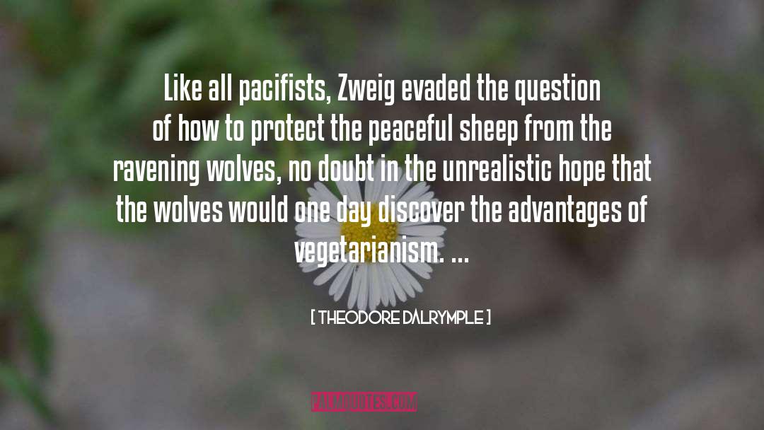 Theodore Dalrymple Quotes: Like all pacifists, Zweig evaded