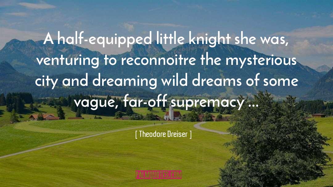 Theodore Dreiser Quotes: A half-equipped little knight she