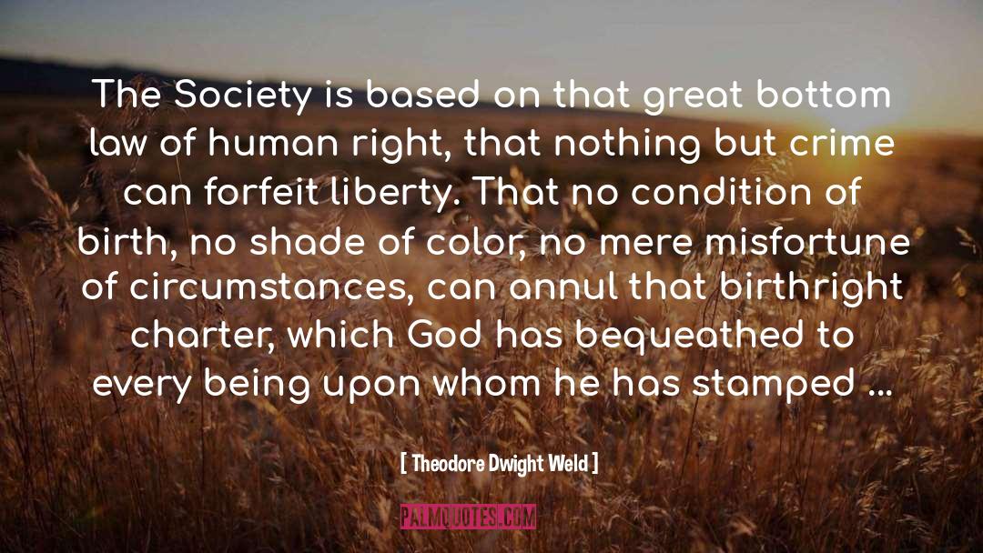 Theodore Dwight Weld Quotes: The Society is based on