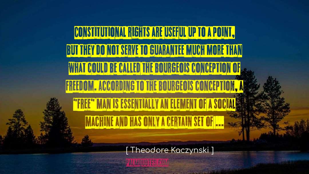 Theodore Kaczynski Quotes: Constitutional rights are useful up