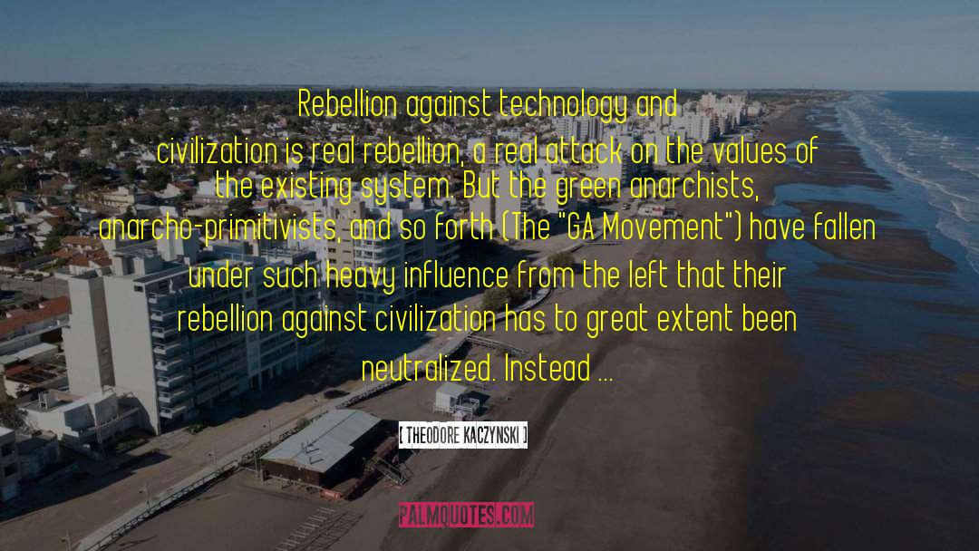 Theodore Kaczynski Quotes: Rebellion against technology and civilization