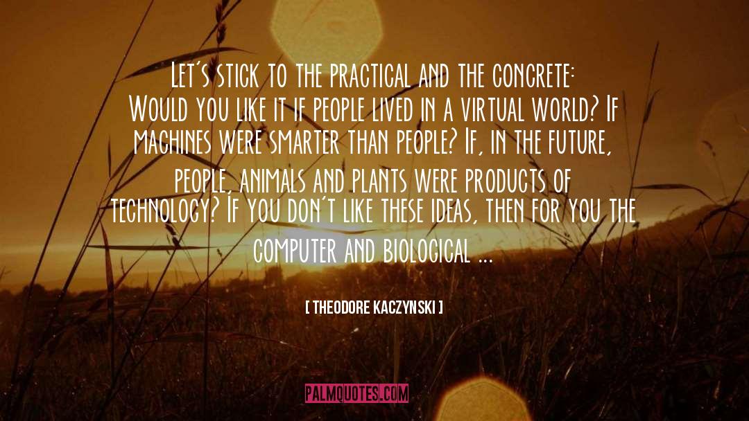 Theodore Kaczynski Quotes: Let's stick to the practical