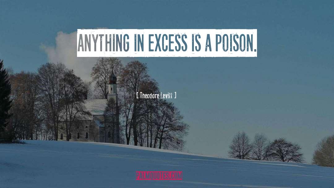 Theodore Levitt Quotes: Anything in excess is a