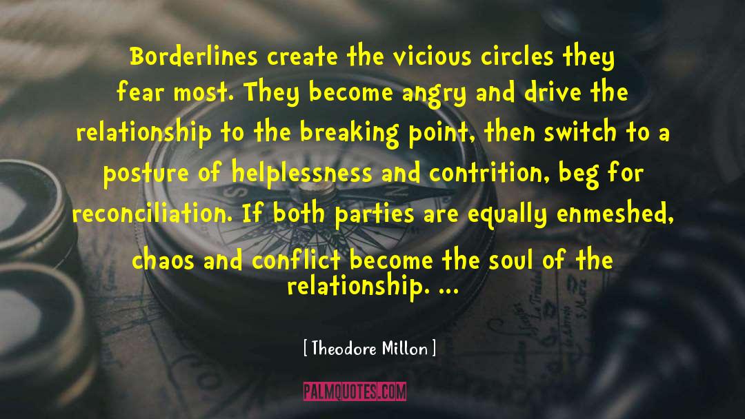 Theodore Millon Quotes: Borderlines create the vicious circles