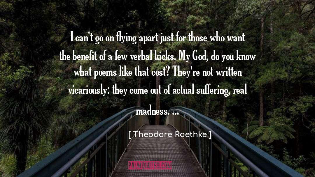 Theodore Roethke Quotes: I can't go on flying