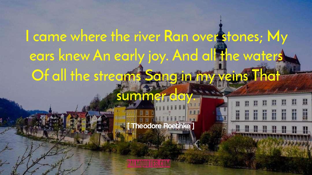 Theodore Roethke Quotes: I came where the river