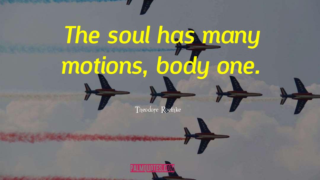 Theodore Roethke Quotes: The soul has many motions,