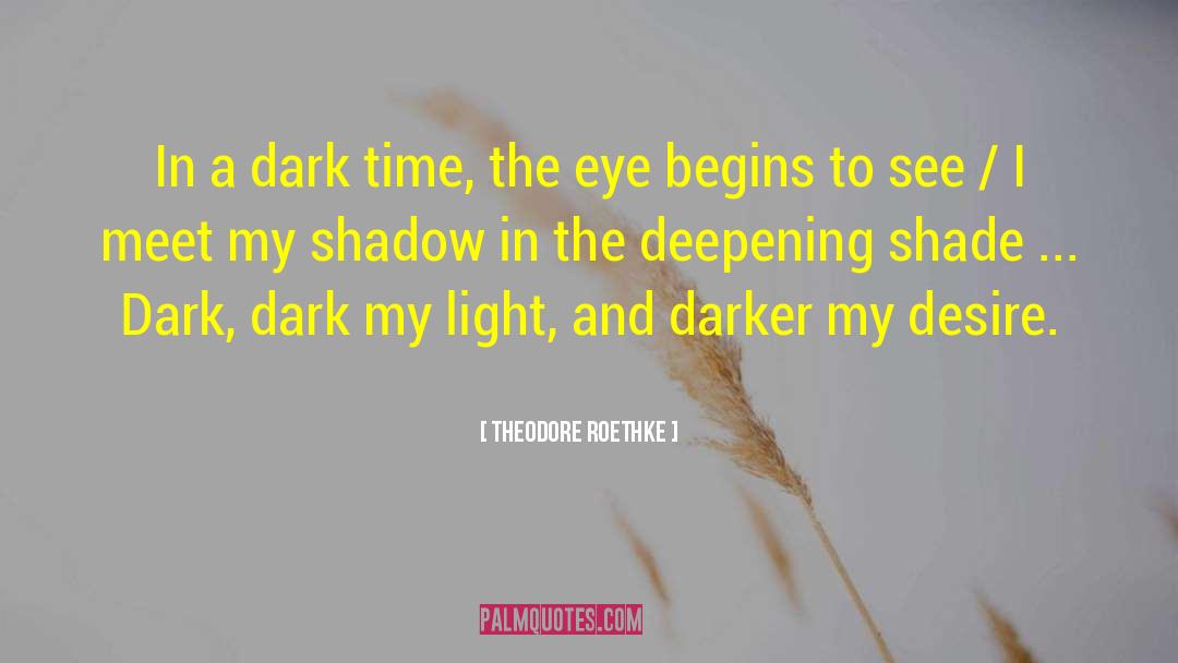 Theodore Roethke Quotes: In a dark time, the