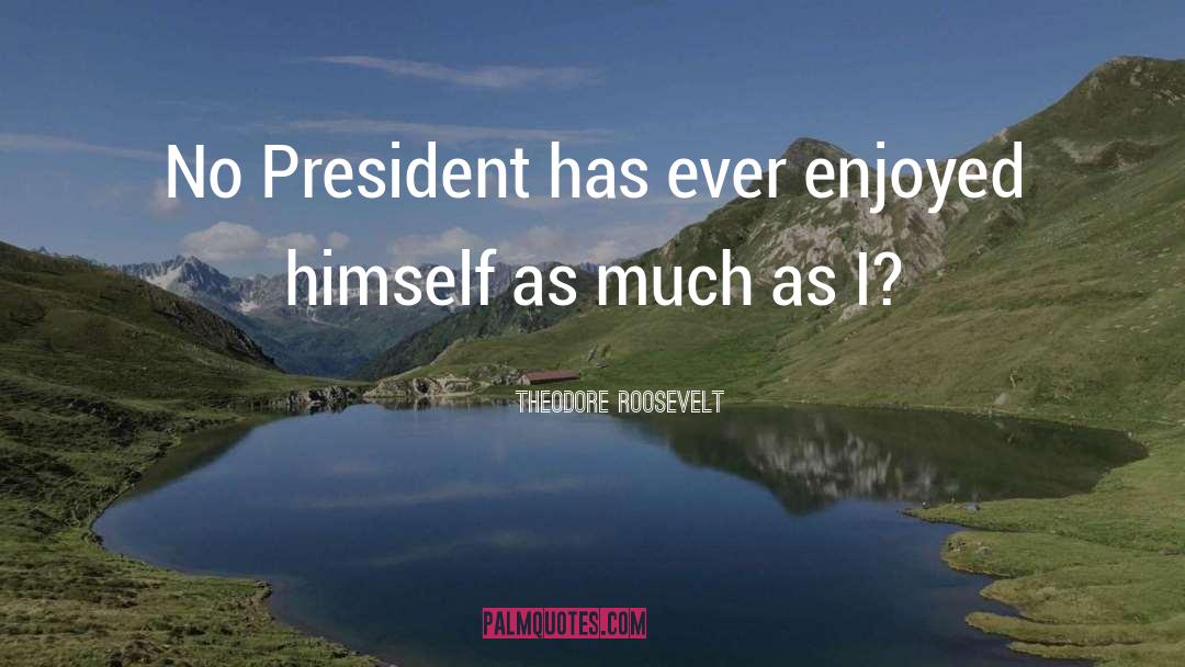 Theodore Roosevelt Quotes: No President has ever enjoyed