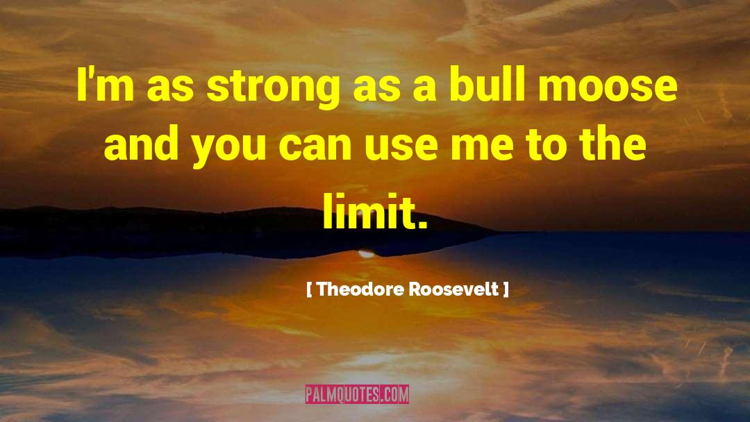 Theodore Roosevelt Quotes: I'm as strong as a