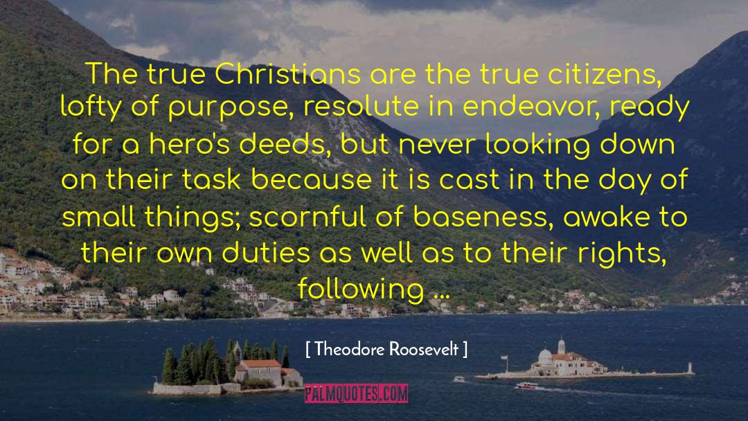Theodore Roosevelt Quotes: The true Christians are the