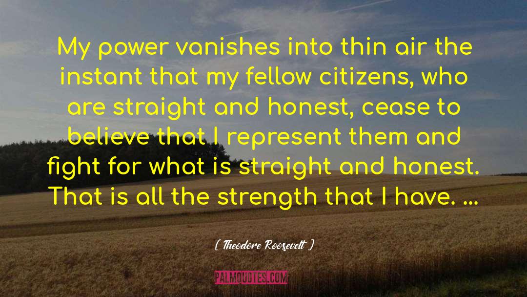 Theodore Roosevelt Quotes: My power vanishes into thin