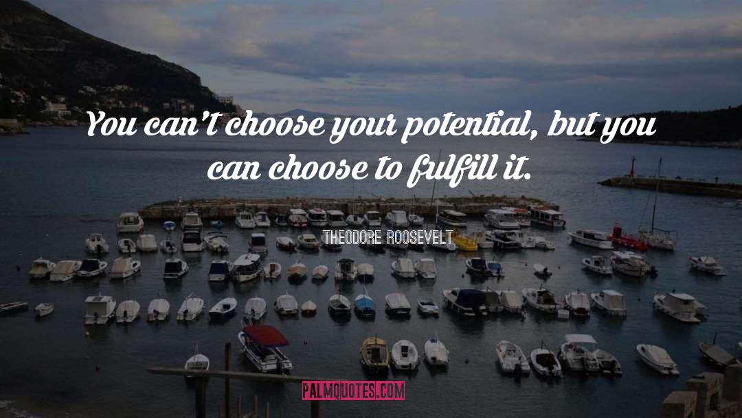 Theodore Roosevelt Quotes: You can't choose your potential,