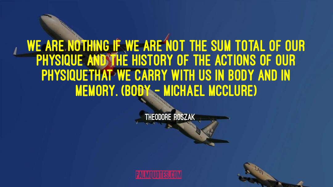 Theodore Roszak Quotes: We are nothing if we