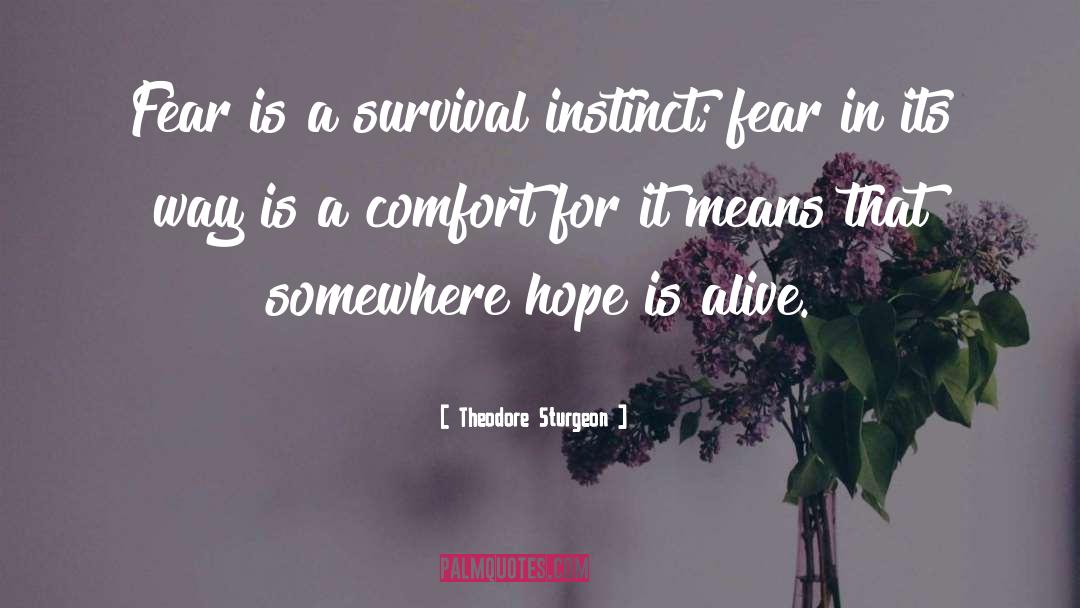 Theodore Sturgeon Quotes: Fear is a survival instinct;