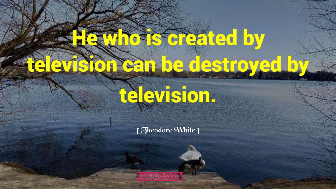 Theodore White Quotes: He who is created by