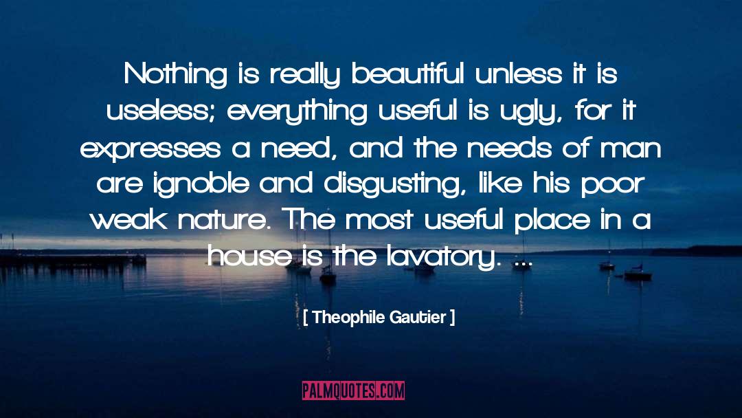 Theophile Gautier Quotes: Nothing is really beautiful unless