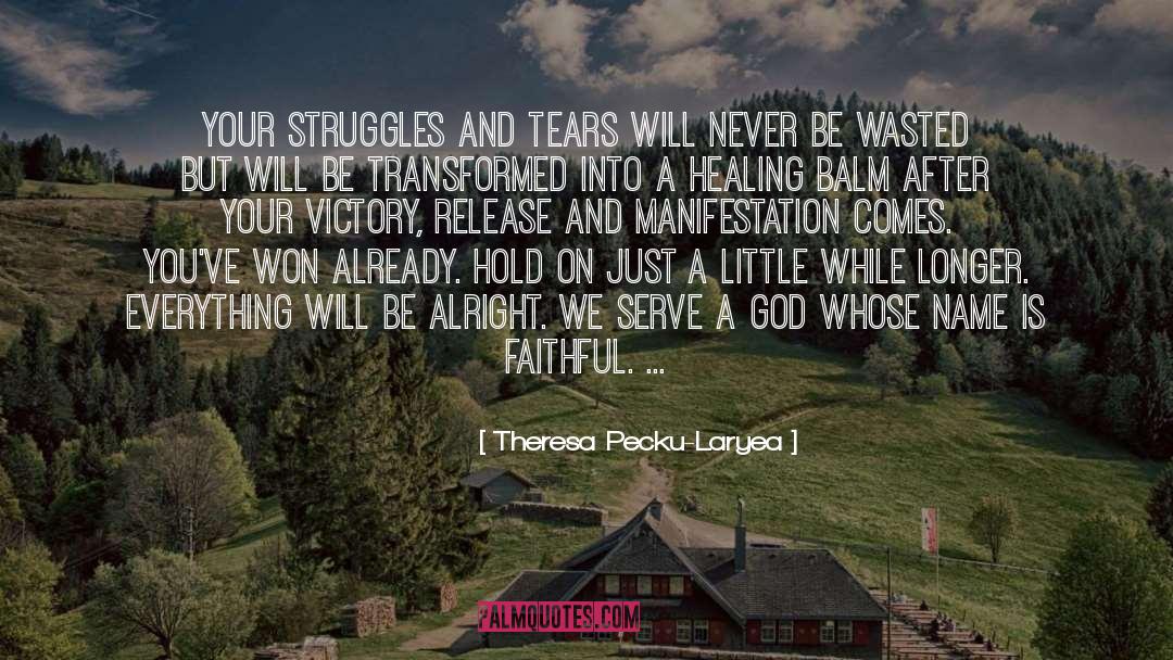 Theresa Pecku-Laryea Quotes: Your struggles and tears will