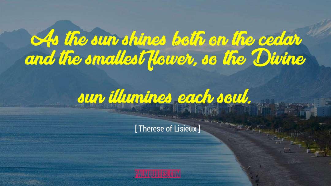 Therese Of Lisieux Quotes: As the sun shines both