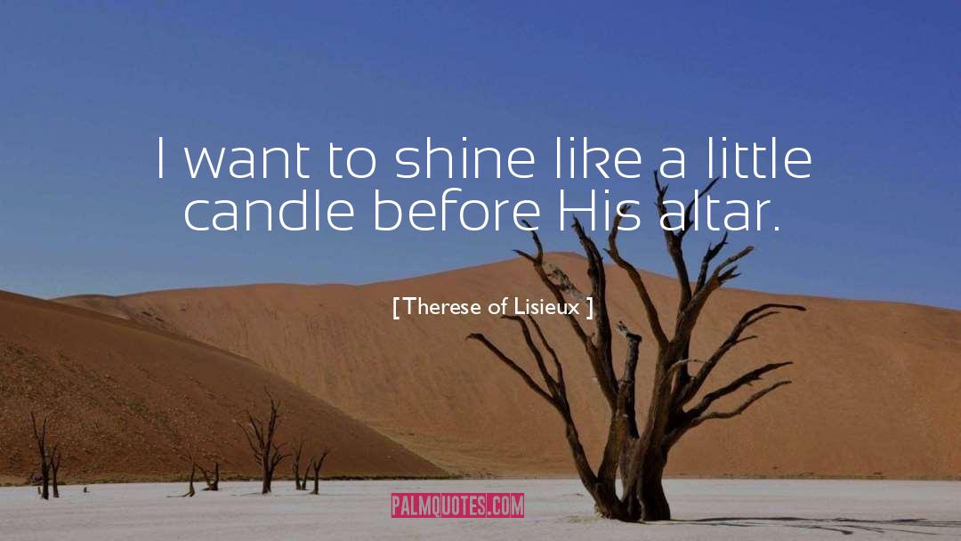 Therese Of Lisieux Quotes: I want to shine like