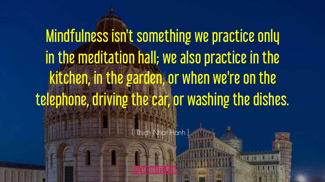 Thich Nhat Hanh Quotes: Mindfulness isn't something we practice