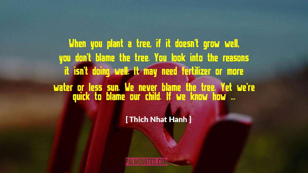 Thich Nhat Hanh Quotes: When you plant a tree,