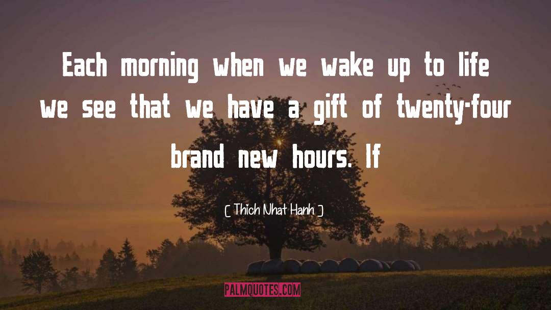 Thich Nhat Hanh Quotes: Each morning when we wake