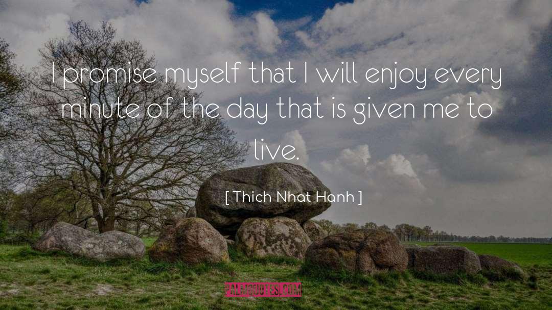 Thich Nhat Hanh Quotes: I promise myself that I