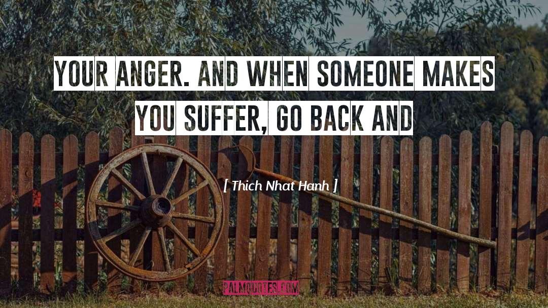 Thich Nhat Hanh Quotes: Your anger. And when someone