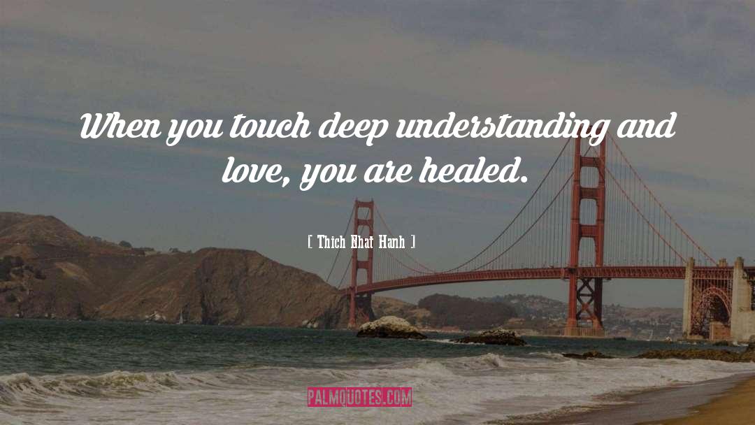 Thich Nhat Hanh Quotes: When you touch deep understanding