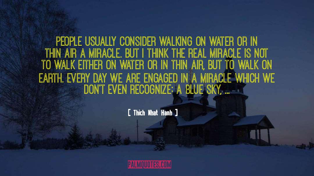 Thich Nhat Hanh Quotes: People usually consider walking on