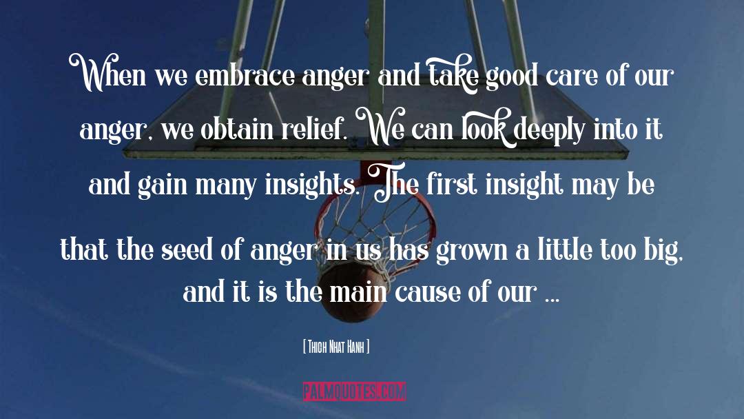 Thich Nhat Hanh Quotes: When we embrace anger and