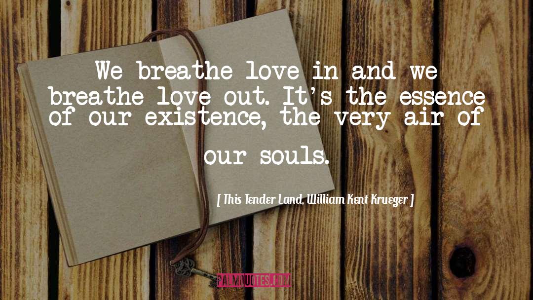 This Tender Land, William Kent Krueger Quotes: We breathe love in and