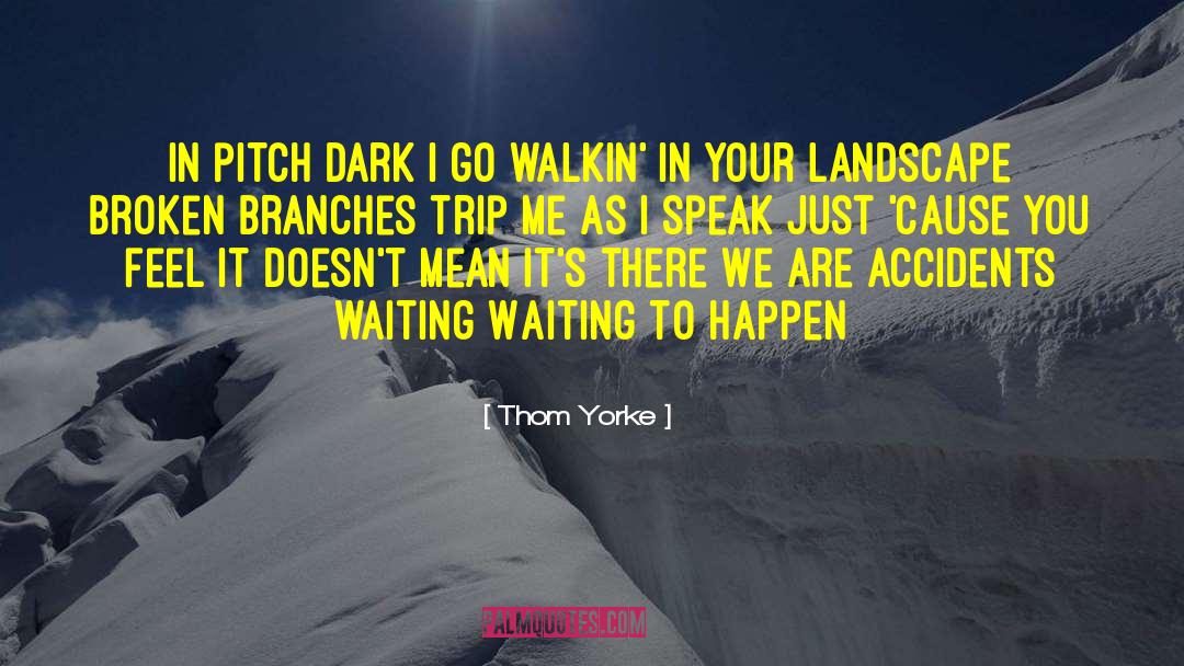 Thom Yorke Quotes: In pitch dark I go