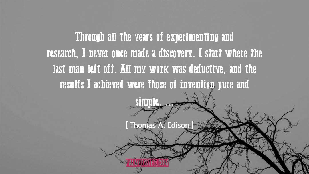 Thomas A. Edison Quotes: Through all the years of