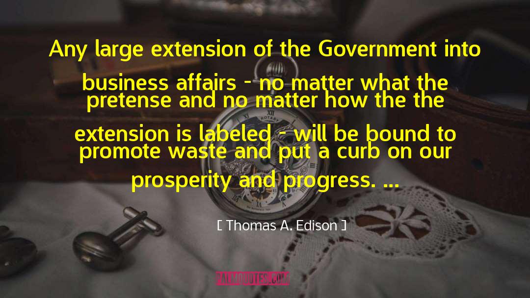 Thomas A. Edison Quotes: Any large extension of the