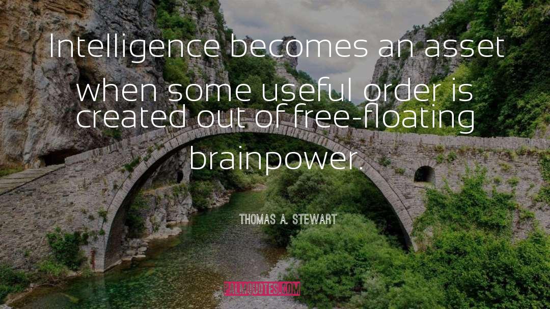 Thomas A. Stewart Quotes: Intelligence becomes an asset when