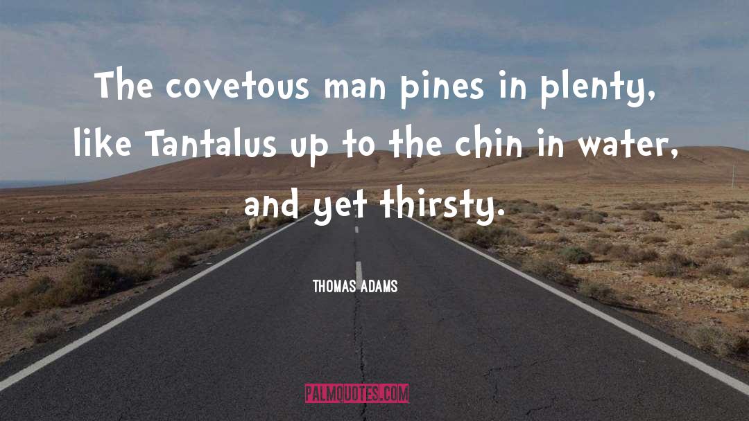 Thomas Adams Quotes: The covetous man pines in
