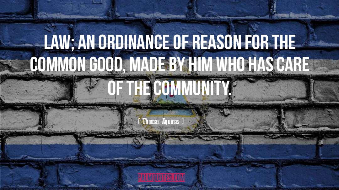 Thomas Aquinas Quotes: Law; an ordinance of reason