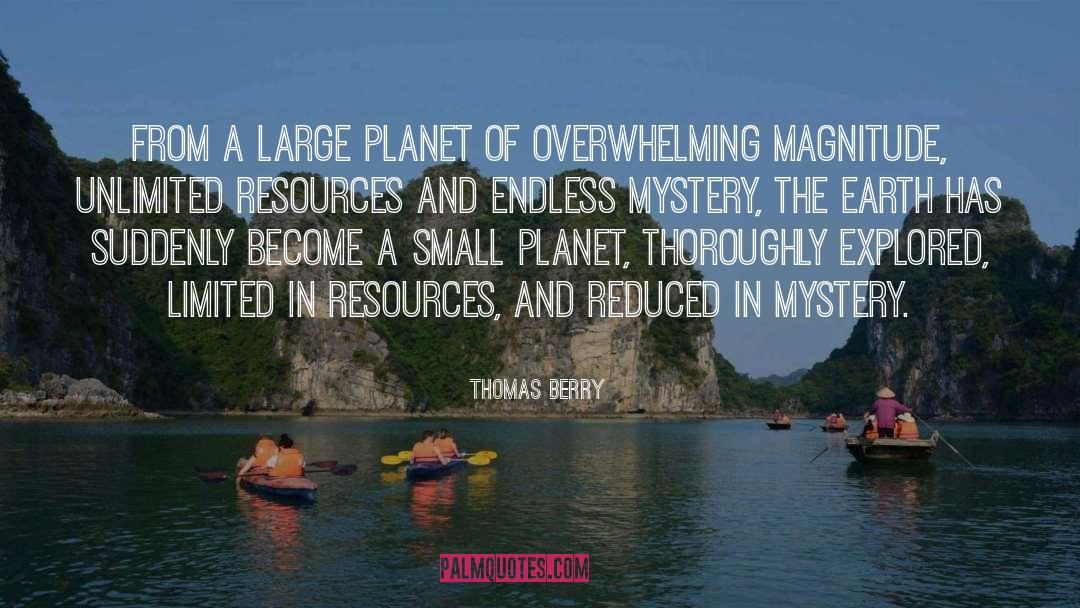 Thomas Berry Quotes: From a large planet of