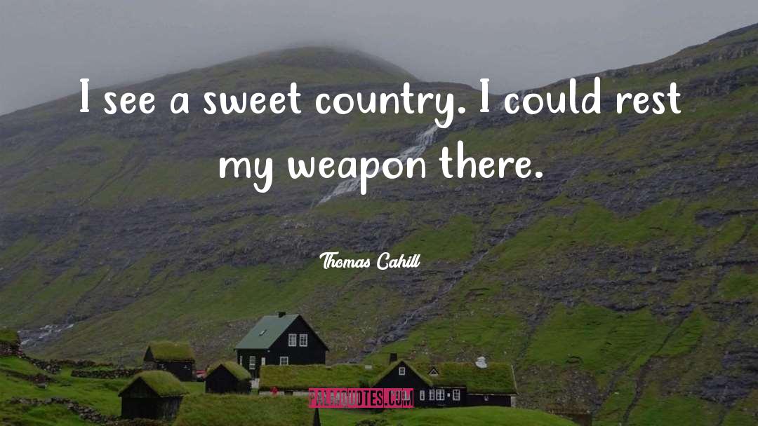 Thomas Cahill Quotes: I see a sweet country.