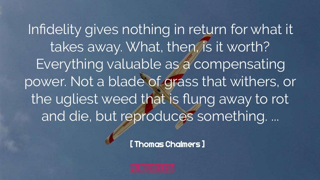 Thomas Chalmers Quotes: Infidelity gives nothing in return