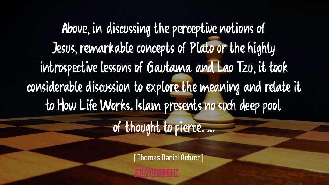 Thomas Daniel Nehrer Quotes: Above, in discussing the perceptive