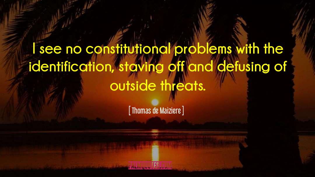 Thomas De Maiziere Quotes: I see no constitutional problems