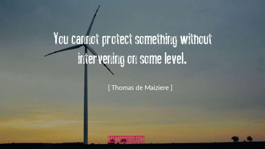 Thomas De Maiziere Quotes: You cannot protect something without