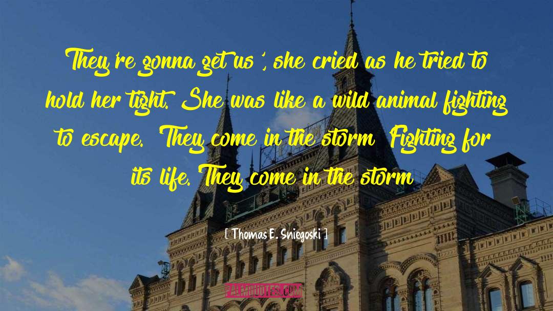 Thomas E. Sniegoski Quotes: They're gonna get us', she