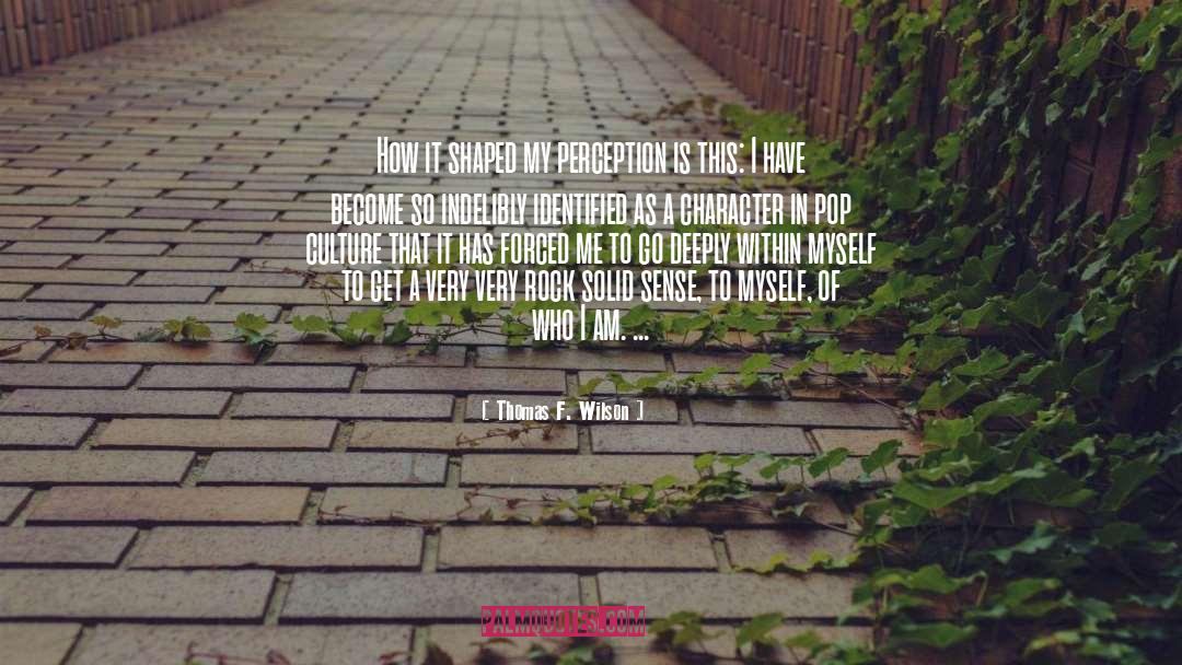 Thomas F. Wilson Quotes: How it shaped my perception