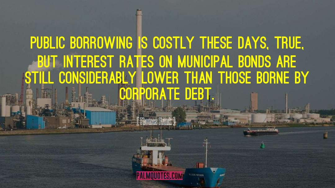 Thomas Frank Quotes: Public borrowing is costly these